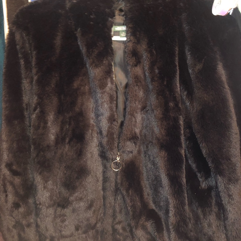 Faux fur hooded jacket